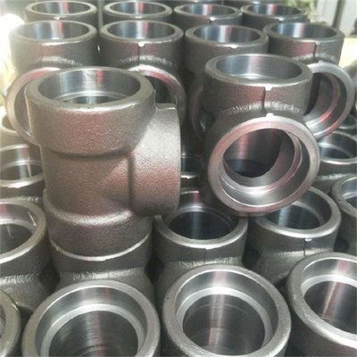 Asme 16.11 3000lbs A105 कार्बन स्टील जाली पाइप फिटिंग सॉकेट वेल्ड टीज़