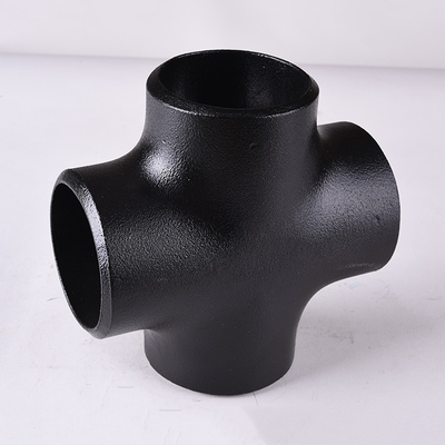 ASME B16.9 कार्बन स्टील पाइप फिटिंग A234WPB सीमलेस पाइप क्रॉस फिटिंग
