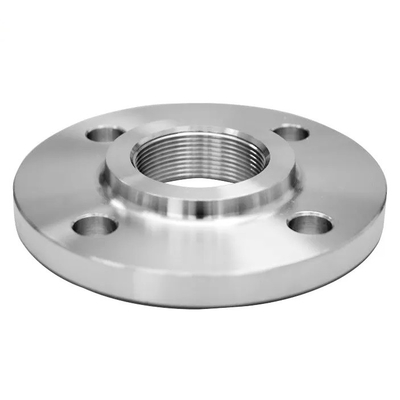 ASME B16.5 फोर्जिंग A105N उठा हुआ फेस कार्बन स्टील NPT / BSPT थ्रेडेड निकला हुआ किनारा